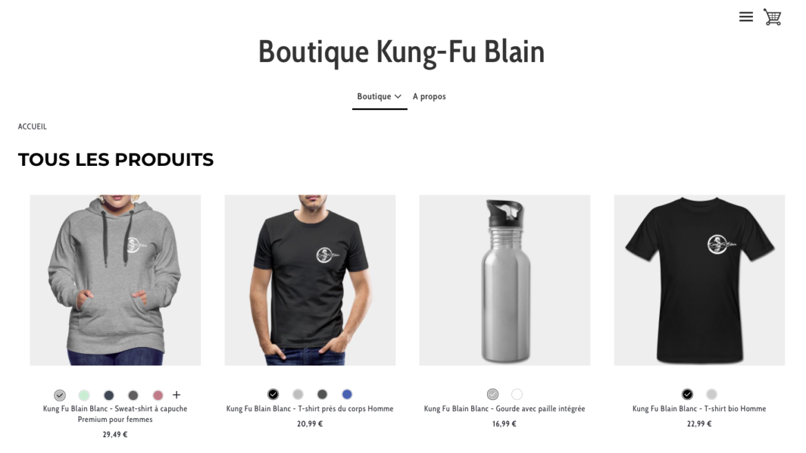 Boutique en ligne Kung Fu