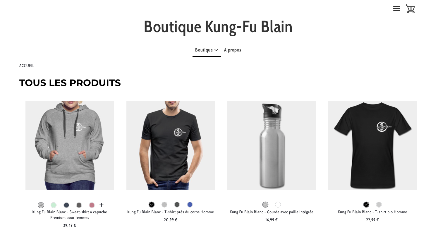 Boutique en ligne Kung Fu